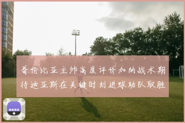 哥伦比亚主帅高度评价加纳战术期待迪亚斯在关键时刻进球助队取胜